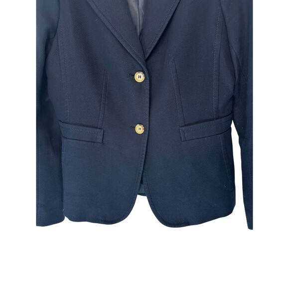 Talbots Blazer Navy Blue Single Breasted Office Work Career Business Size 8 - Picture 4 of 11